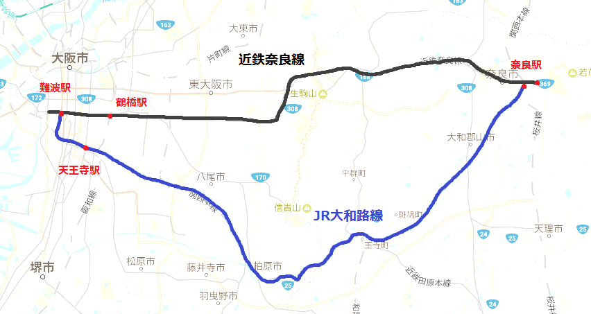 近鉄vsjr 大阪 奈良間の移動 どっちが速くて便利なのか比較 たくみっく