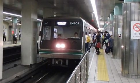 大阪地下鉄中央線の朝ラッシュの混雑